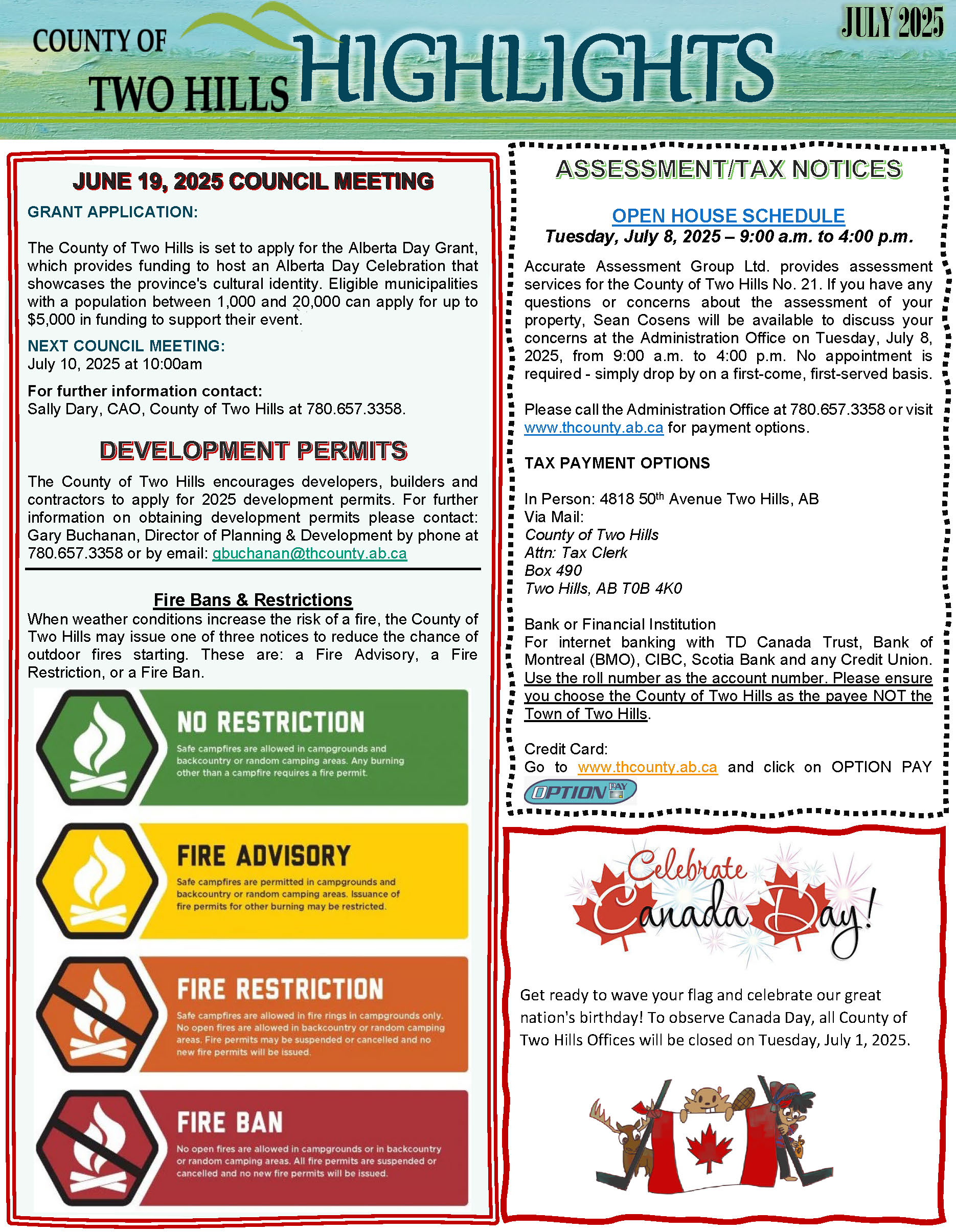 2025 07 01 July Highlights Page 1