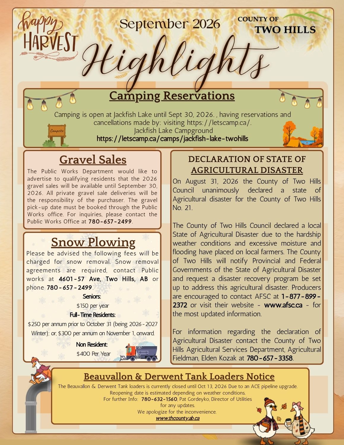 September 2026 Highlights Newsletter, Page 1
