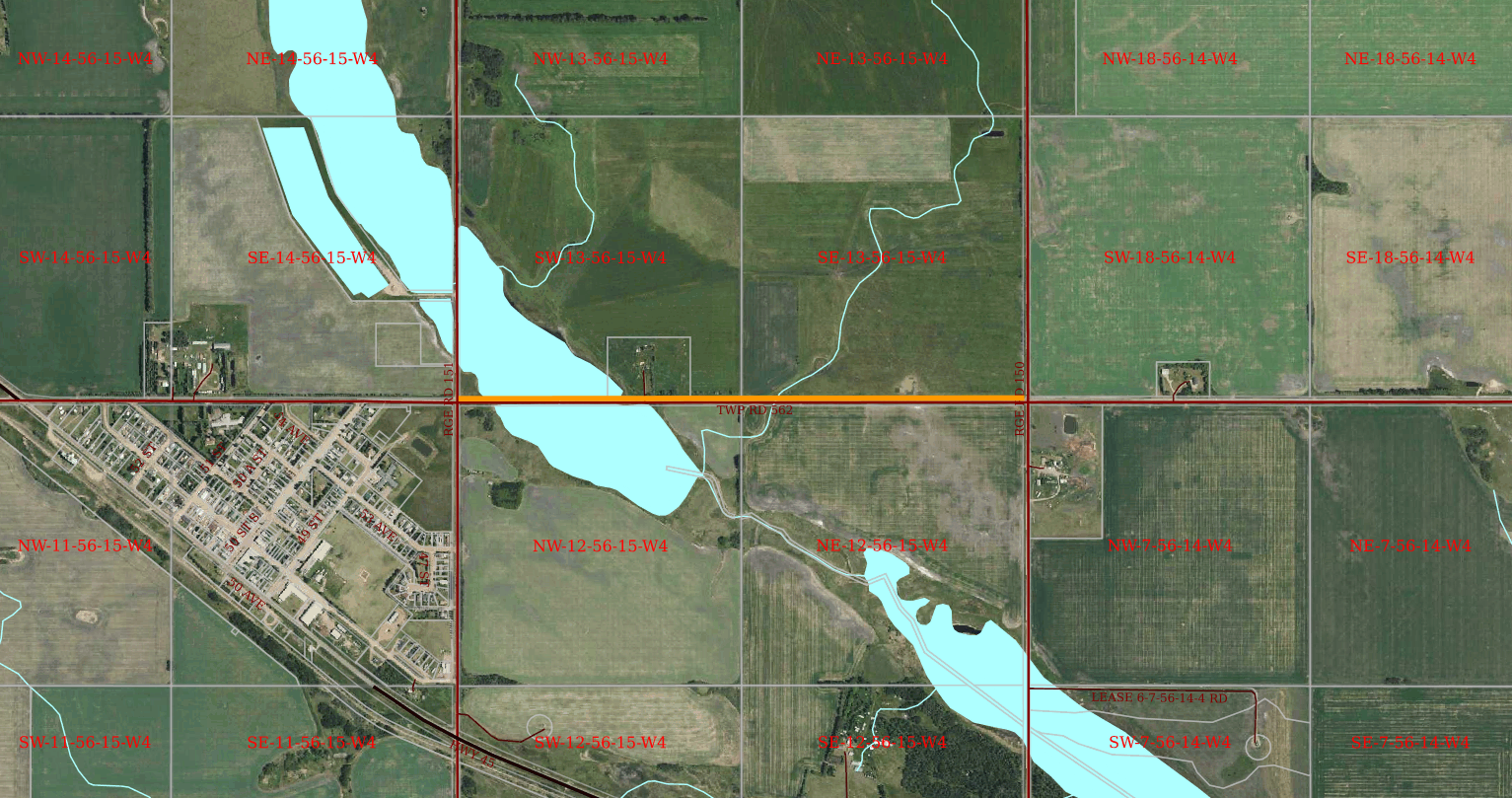TWP 562 between RR 151-152